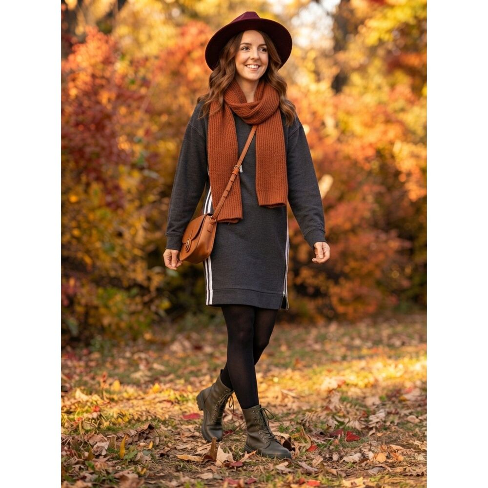 Victoria Sport Longline Sweatshirt Dress | Size XS | Fall‑Winter Essential